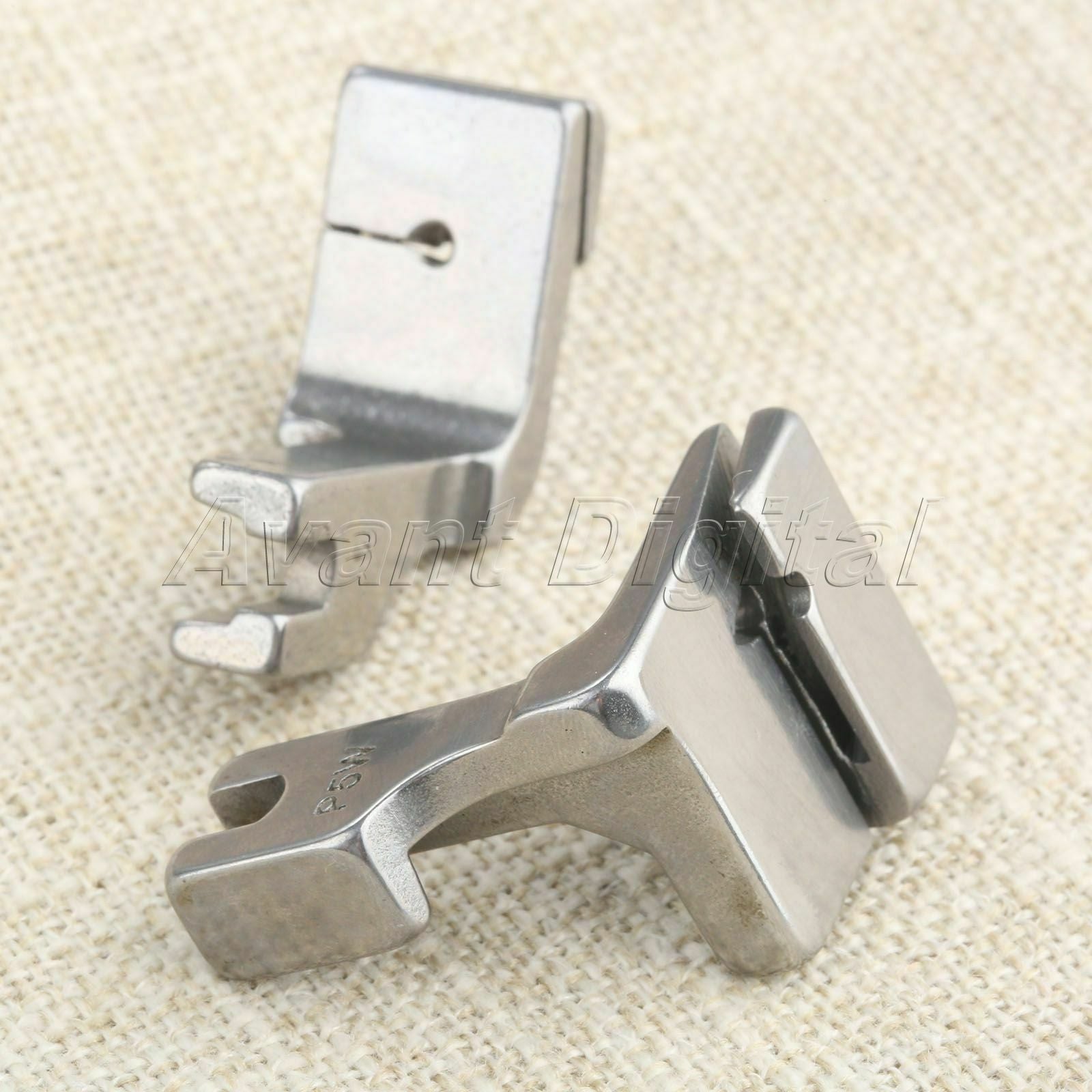 2Pcs P5+P5W Wrinkled Presser Foot Feet Steel f Industrial Flatcar Sewing Machine