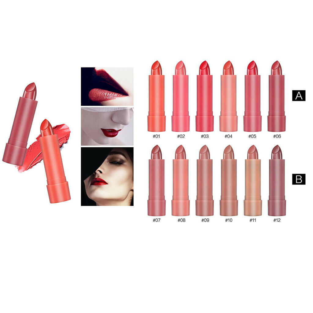 Lipsticks Set 6 Color Moisturizing Matte Lip Gloss Waterproof Long Lasting A