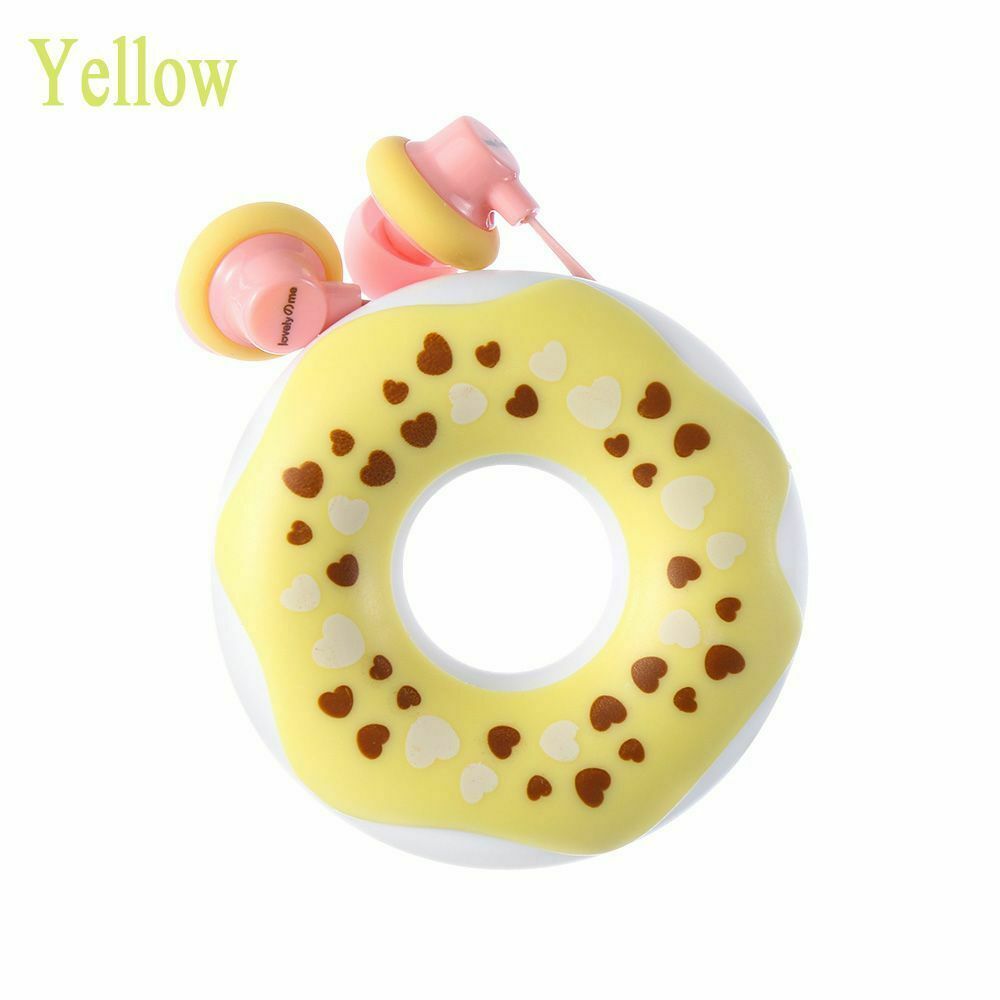 Mobile Phone Wired HiFi Headset In-Ear Earphone Stereo Donuts Macarons Earbuds