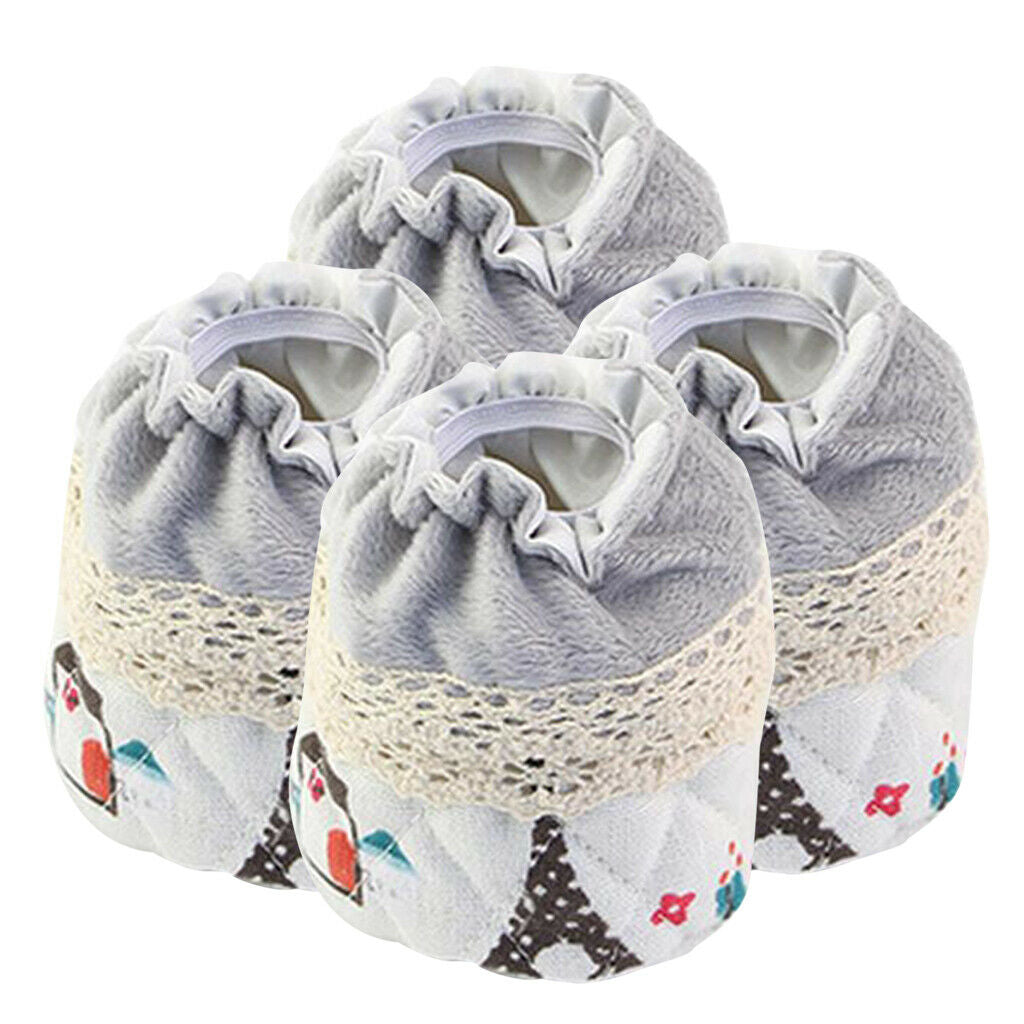 4 Pieces Non Slip Chair Leg Floor Protectors Caps Cloth Socks Tower