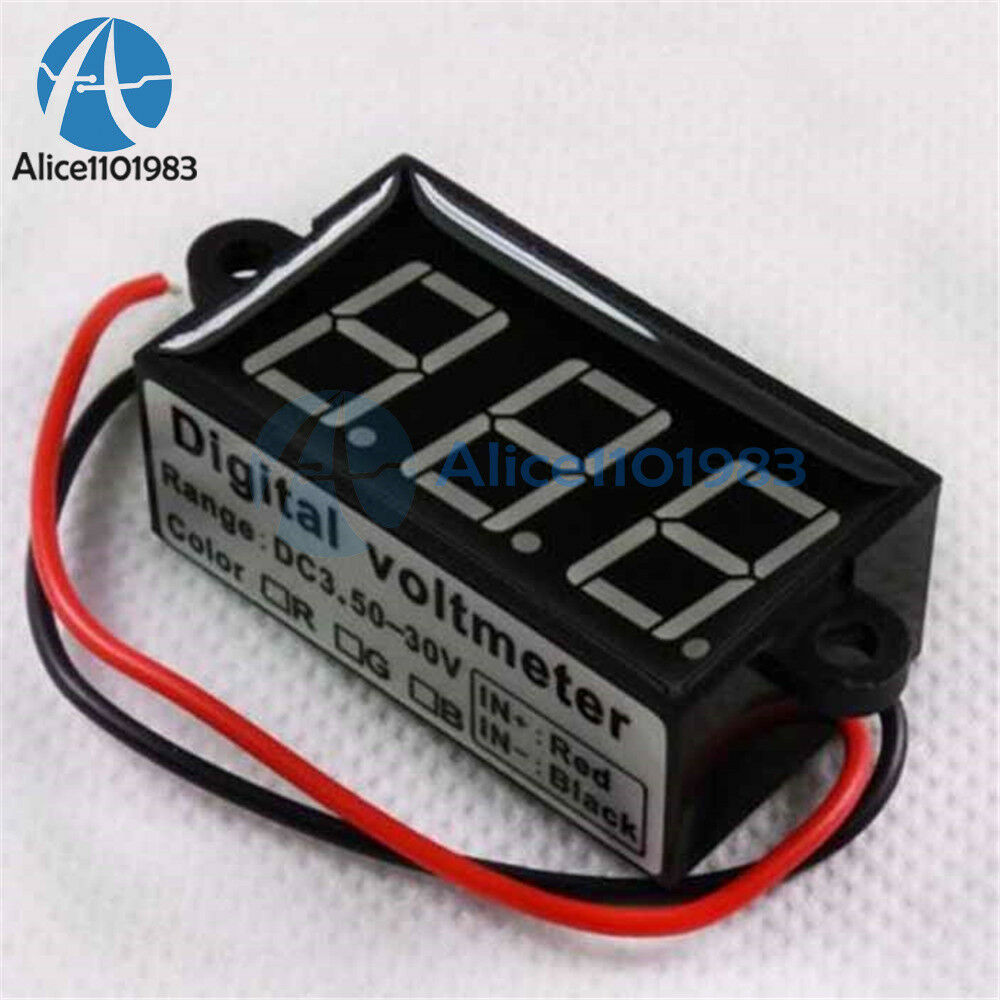 0.56''inch Blue 3Bit Waterproof Digital Voltmeter Voltage Test Module DC3.5-30V