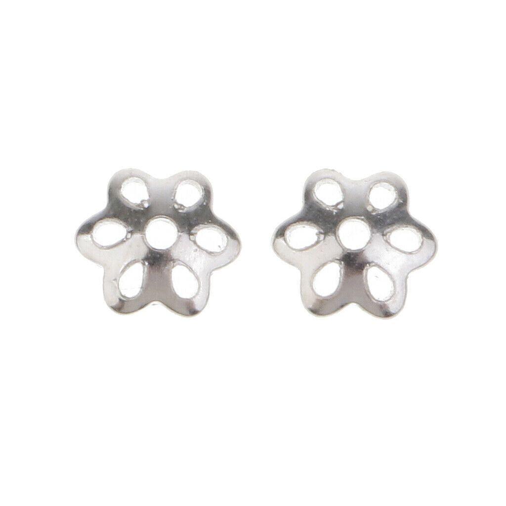 10pcs Filigree Flower Bead Caps