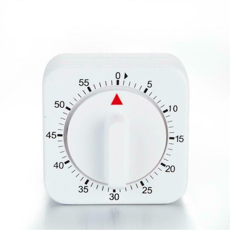 Square 60 Minute Mechanical Kitchen Cooking Timer Alarm Food Preparation Baking