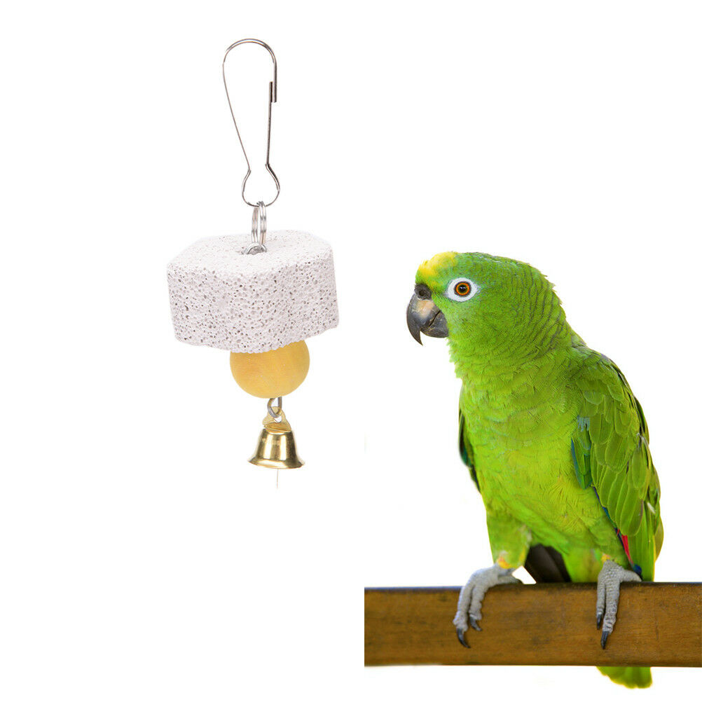 2X Parrot Mouth Grinding Stone Parakeet Cockatiel Budgie Bird molar Cage T.l8