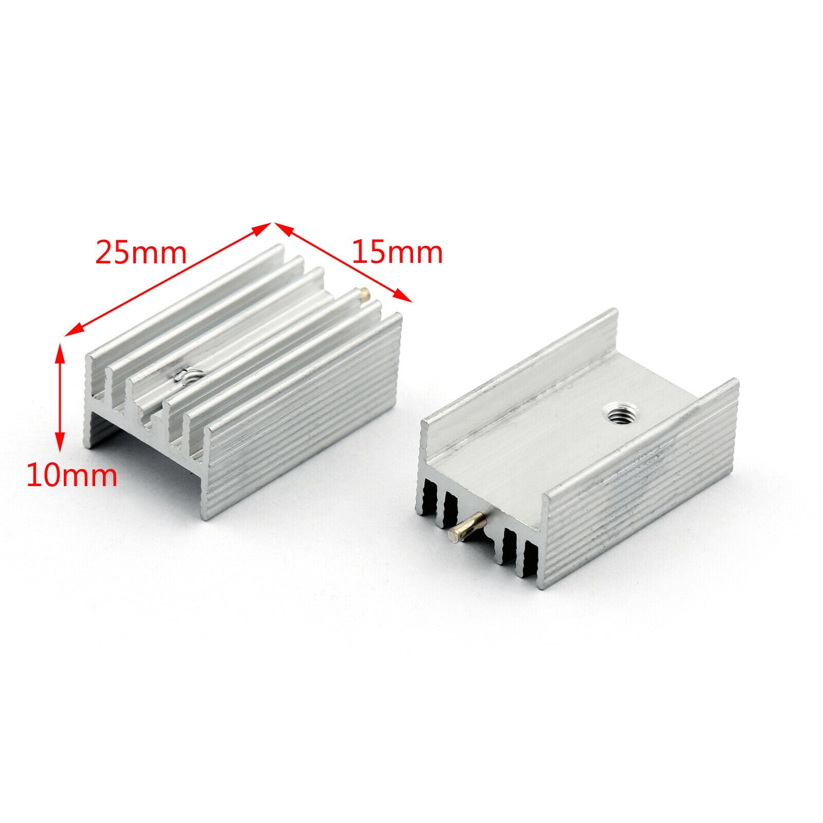 10Pcs Heat Sink Cooler 15x10x25mm Radiator For Power CPU Transistor/MOSFET/IC