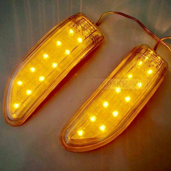 2 X 11 LED Car Turn Signal Indicator Mirror Light Amber