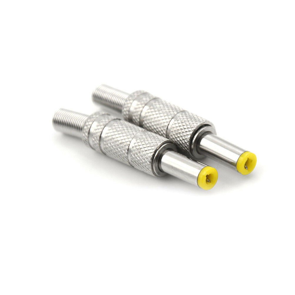 Metal  5.5x2.1mm/5.5mm * 2.5mm  DC Power Male Plug Jack Adapter Connector.l8