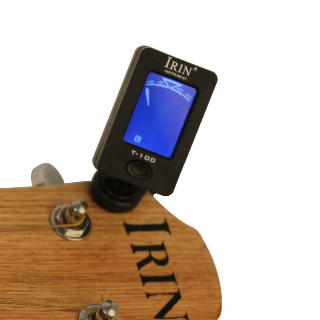 T-100 LCD Clip on Tuner Electric Acoustic Guitar Bass Violin,Ukulele