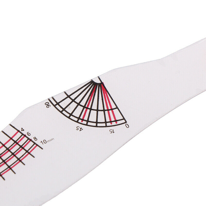 2Pc Eyelash Measuring Ruler Eyelashes Length Curling Degree Ruler Extensi.l8