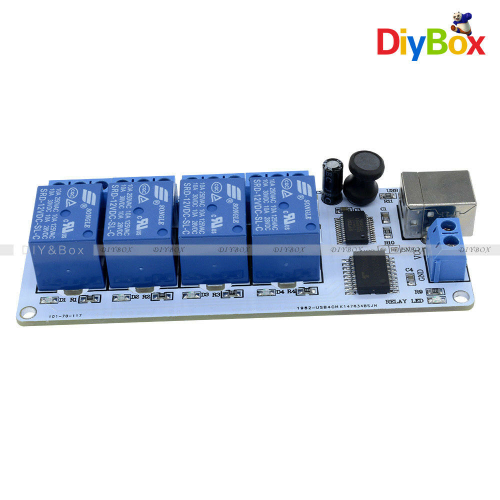 5V USB Relay Automation 4 channal Computer Control For Arduino PIC DSP AVR