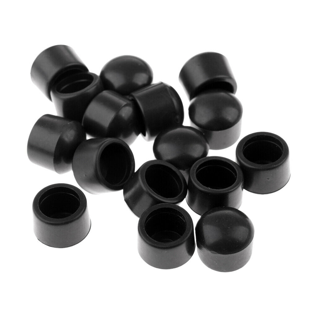 16Pcs Table Football Foosball Rod Cover End   Accessory Black