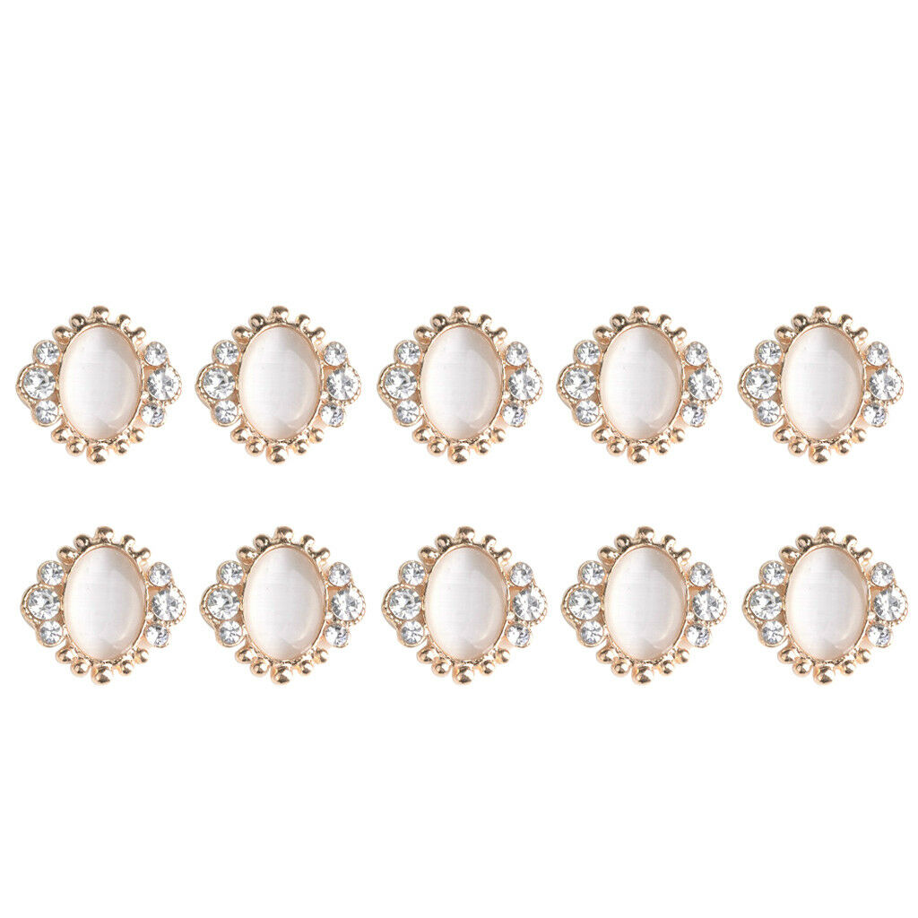 20x Rhinestone Brooch Rhinestone Embellishment Button DIY Hair Band Bouquet