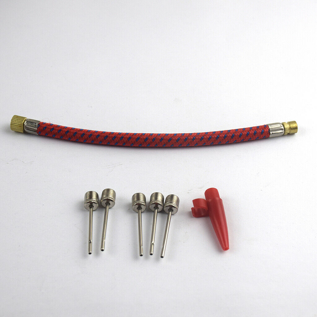 16cm Pump Extension Hose American Schrader Valve Sports Ball Needle Inflate Kit