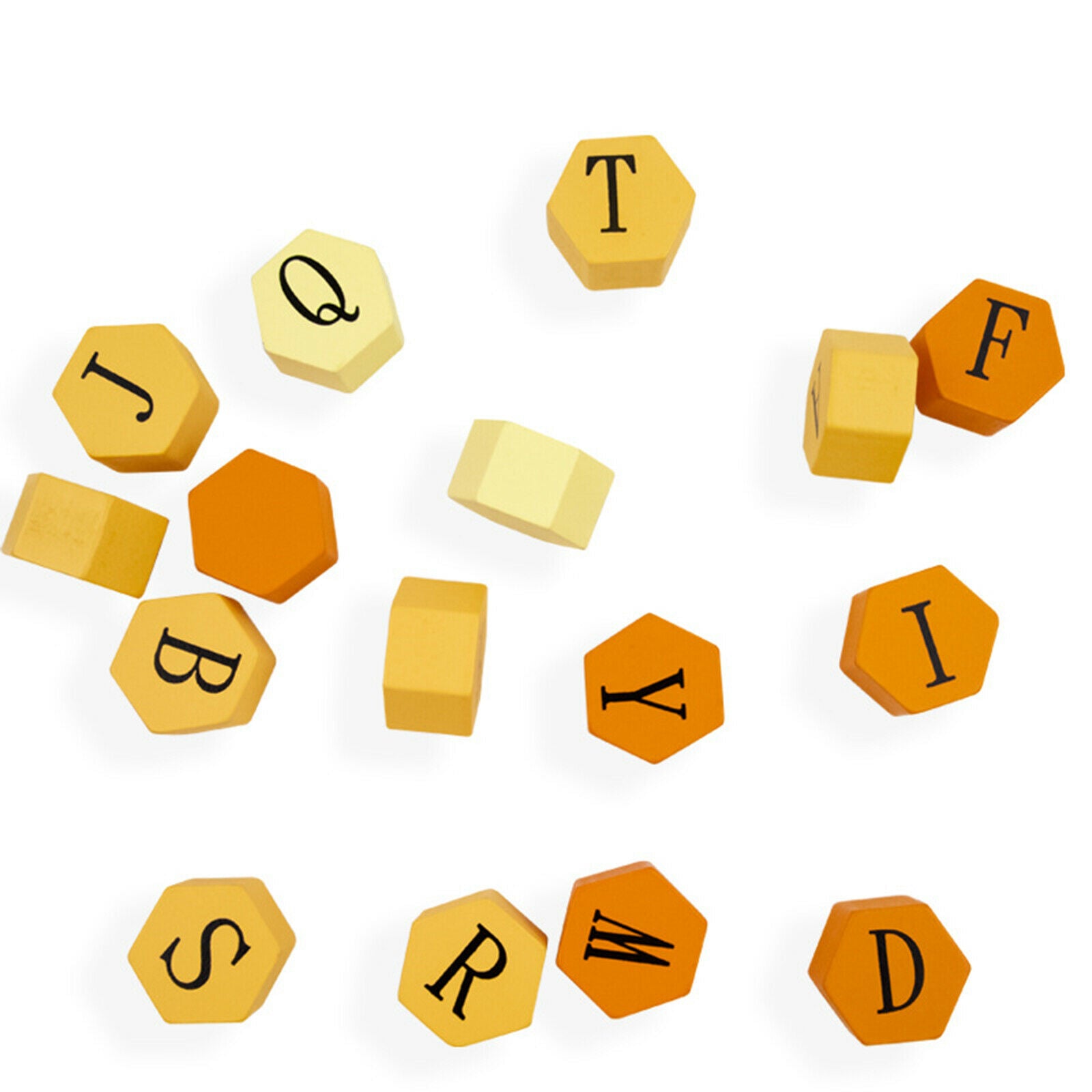 Wood Alphabet Puzzle Stacker Board Teaching Aids Sensory Toys Activity Gift