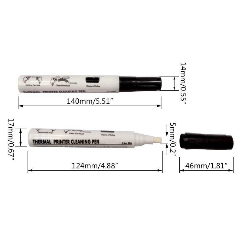 5 Pcs Thermal Printer Cleaning Pen Electronic Face Sheet Print Head Cleaning Pen