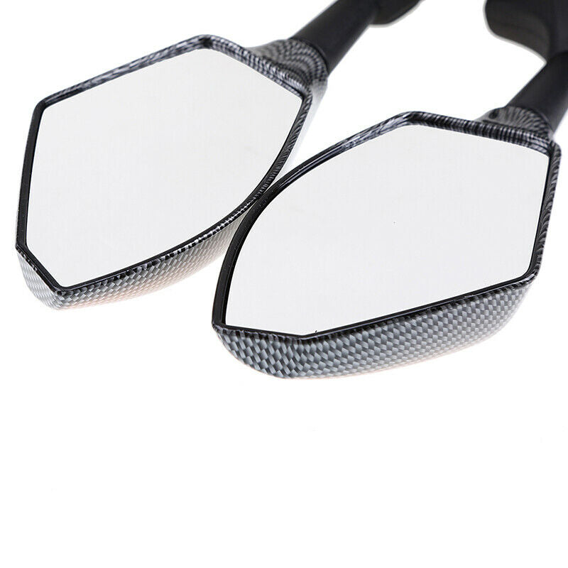 Rear View Mirror Glass Amber LED Plastic Housing Fit KawasakiÂ Ninja ZX6RÂ ZX600R