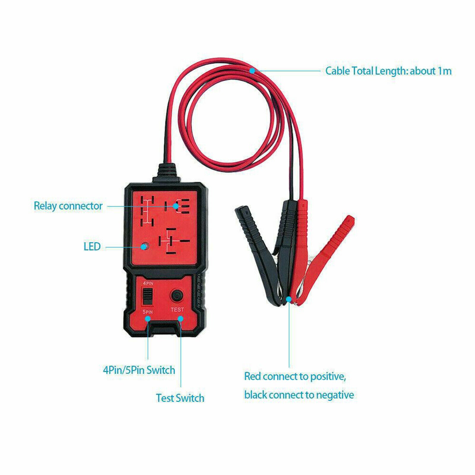 12V Plastic Electronic Automotive Relay Tester for Cars Automotive Kit