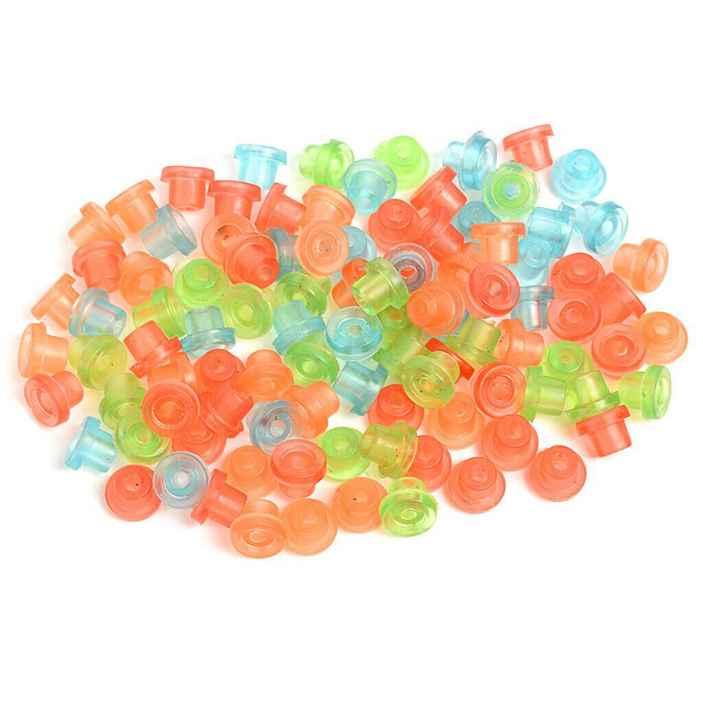 100PCs Colorful Plastic Grommets Nipples for Tattoo Machine Needles Supplies