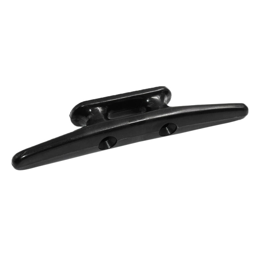 7" Cleat Heavy Duty Black Nylon Open Base Boat & Dock Cleats
