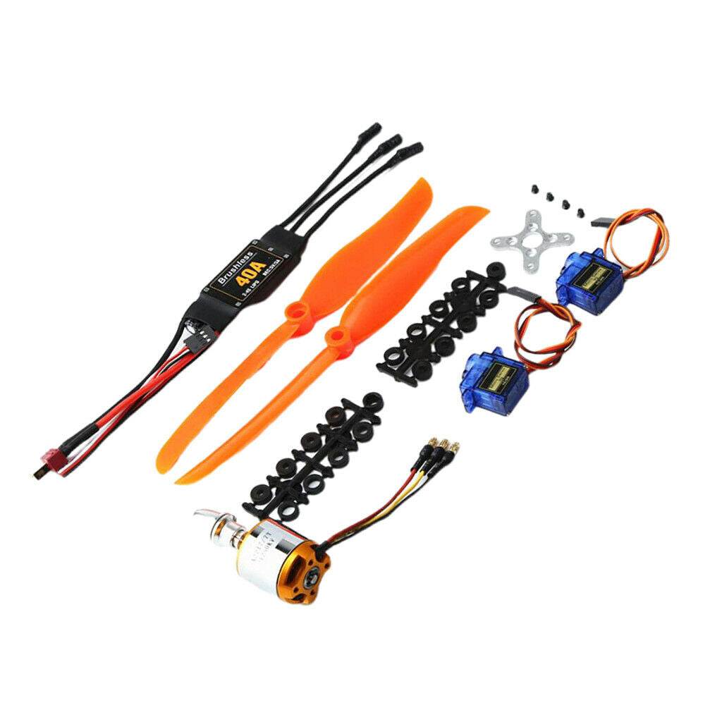 Servo Motor with Propeller and 40A ESC Set For RC Airplane Spare Parts, Easy to