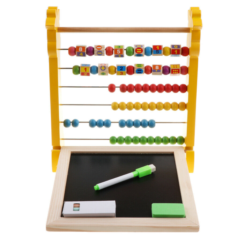 Abacus Learning Alphabet Math Number Toys, Magnetic Wooden Drawing Writing Board
