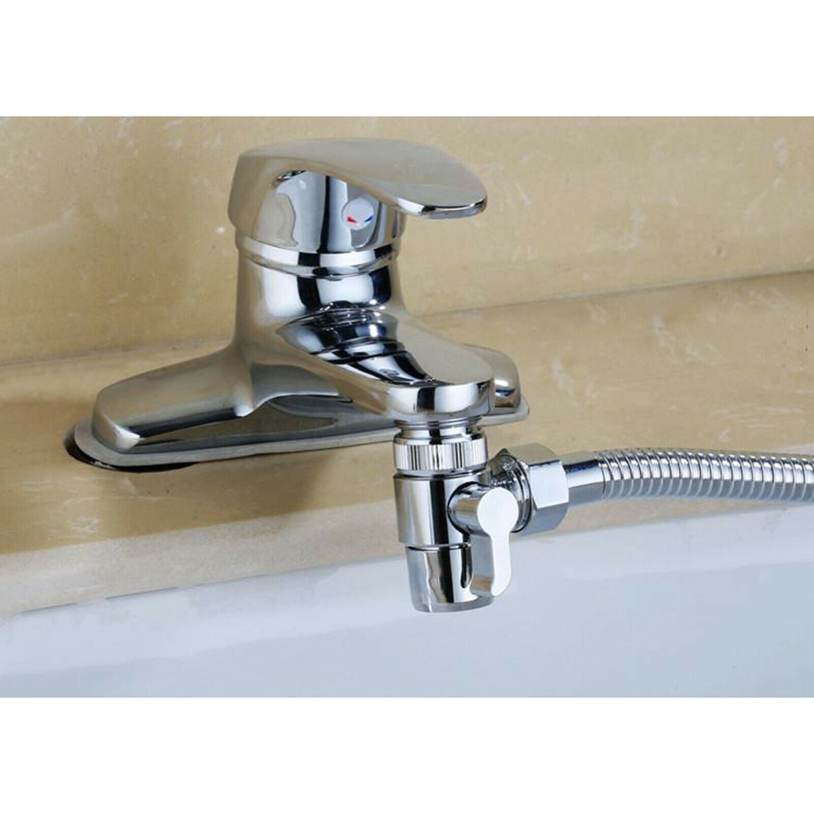 3 Way Metal T-Adapter with Shut-Off Valve Connector Solid Brass Shower Arm