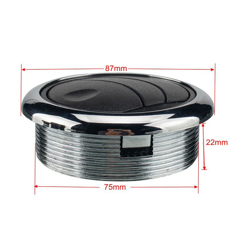 Knob Style 75mm Dia. Round A/C Air Conditioning Outlet Vent for RV Bus Car Boat