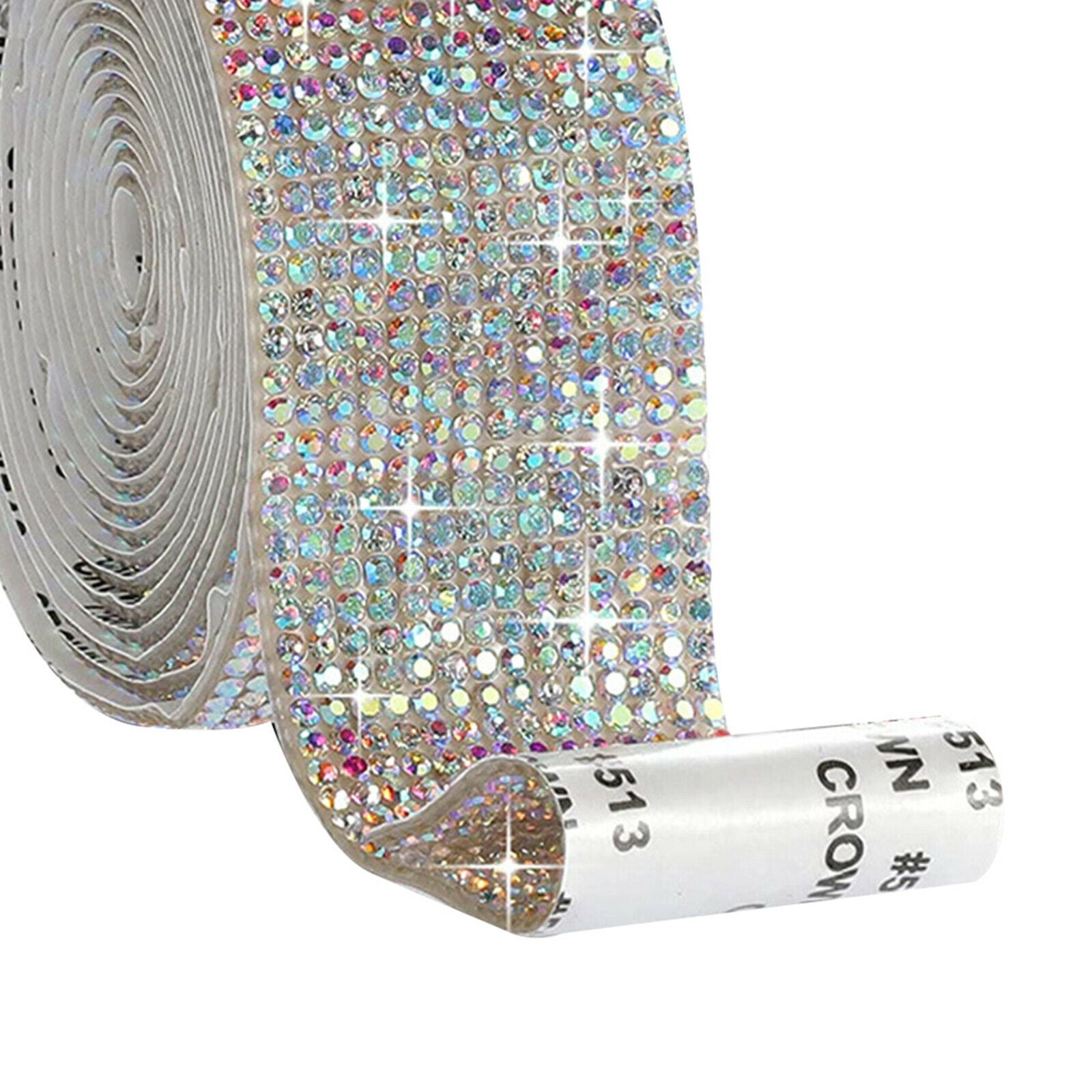 Self-Adhesive Rhinestone Diamond Ribbons DIY Car Phone Multicolor 1.4cm