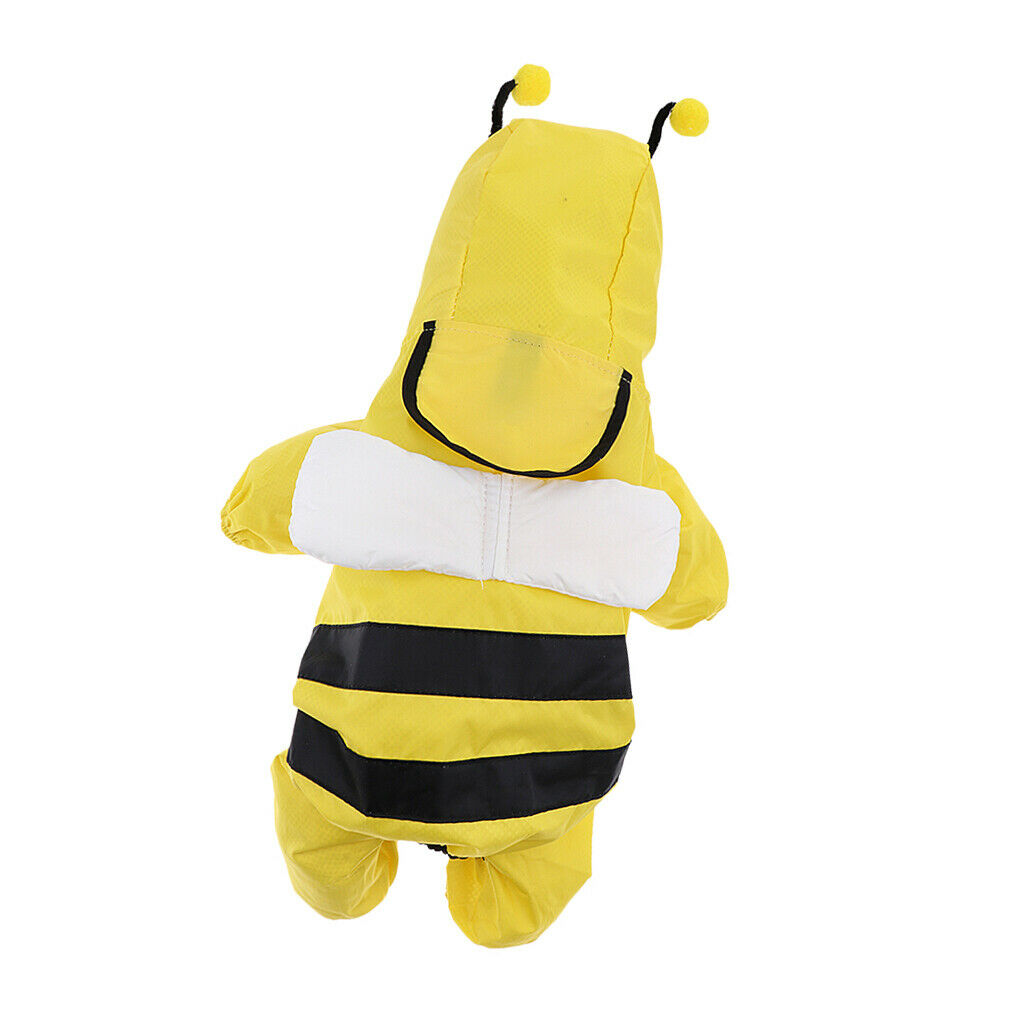 Bright Yellow Small & Middle Dog Raincoat Pet Rain Poncho Dog Pet Rainwear S