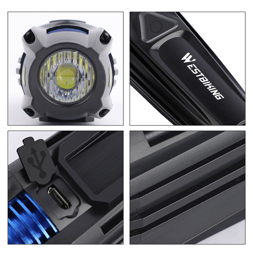 Rechargeable Bicycle Headlight LED Bike Front Light MTB Cycling Headlamp USB