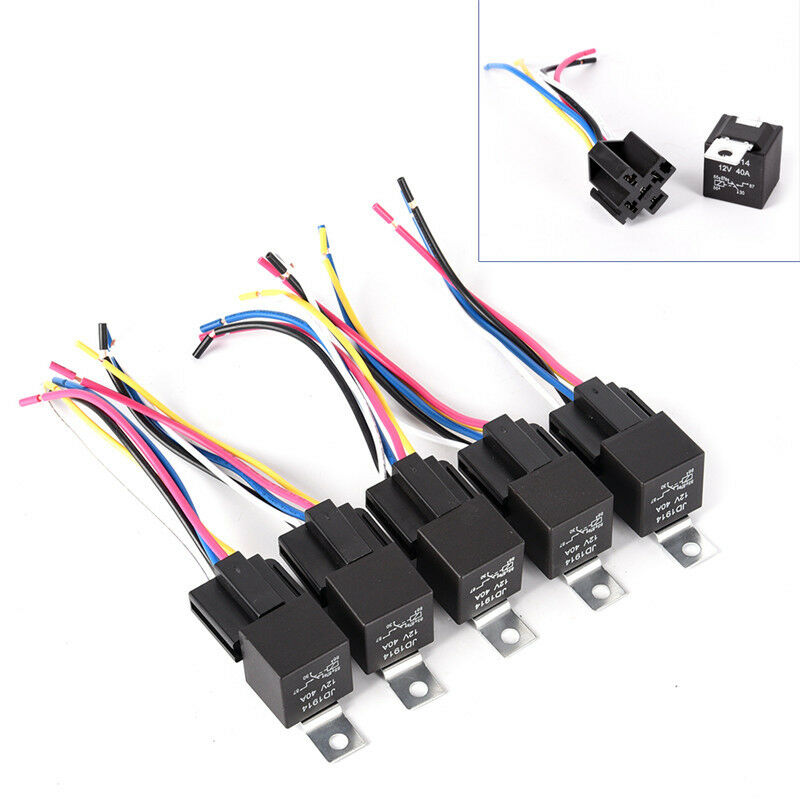 Waterproof Automotive Relay 12V 5Pin 40A Car Relay 12V 5Pin With Relay Socket WF