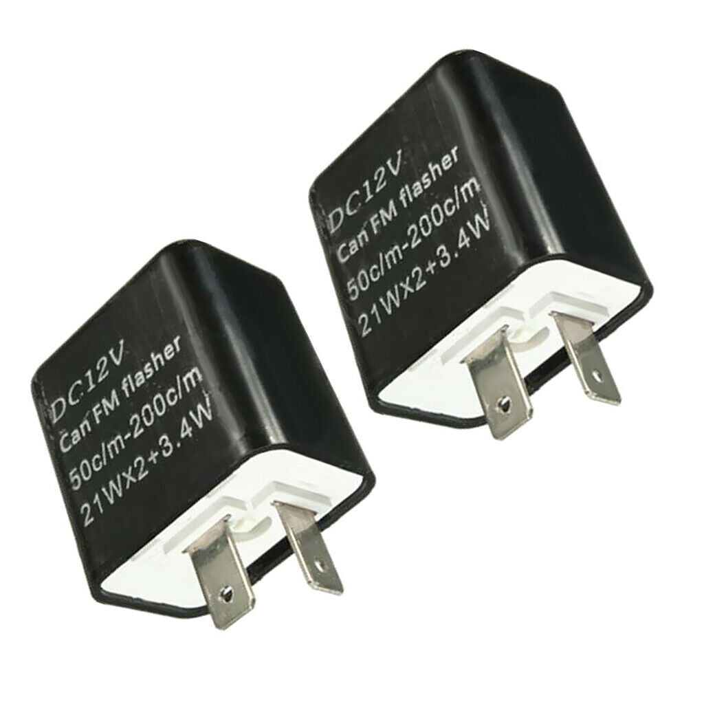 2PCS Motorcycle 12V 2-Pin Turn Signal LED Flasher Blinker