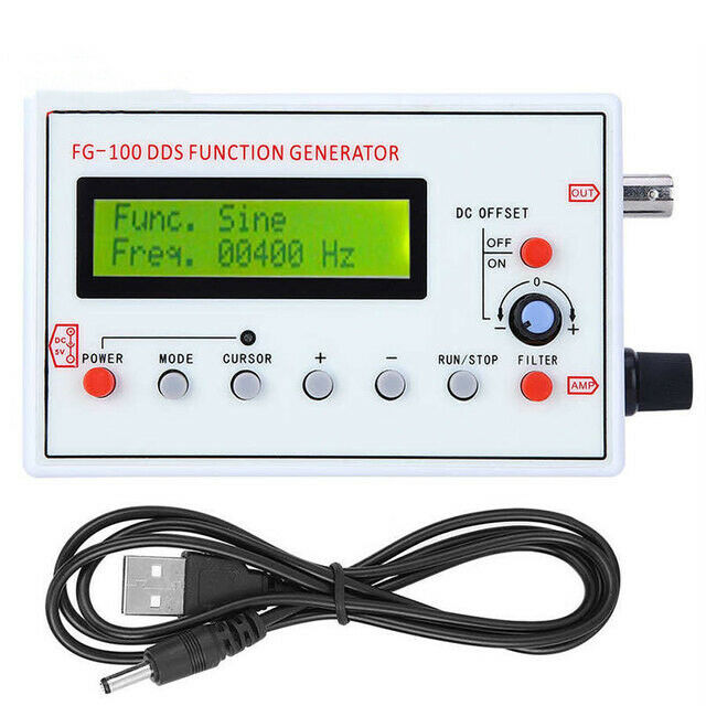 Dds Function Signal Generator Module Fg-100 1Hz-500Khz Sine+Square Wave 3.5~10V