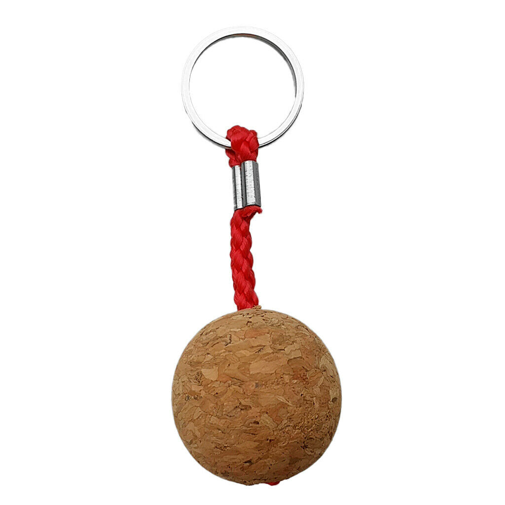 Boating Floating Cork Keyring Wooden Key Ring Fishing Sailing Accessories
