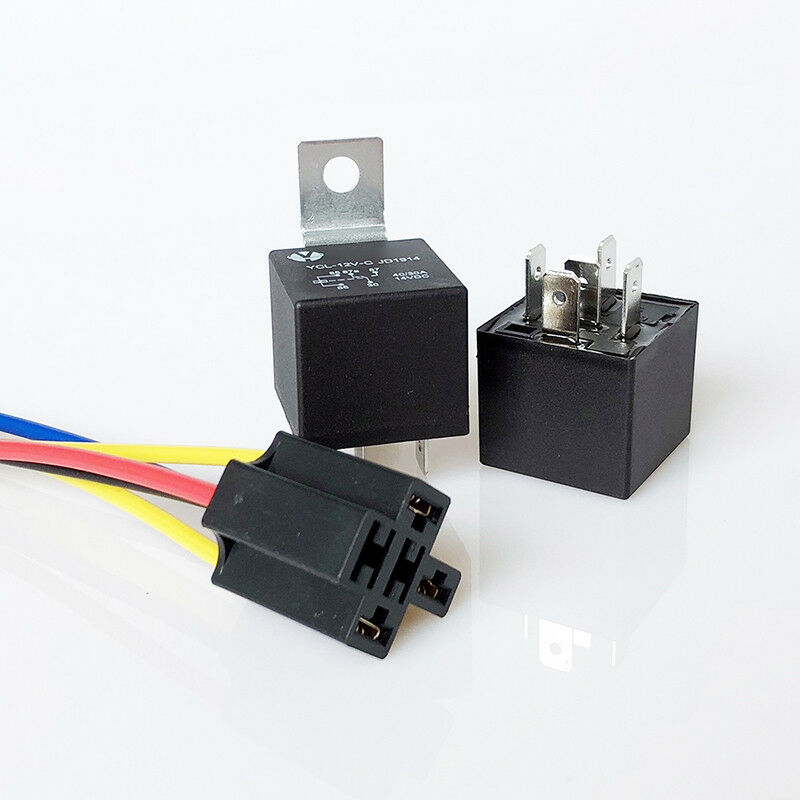 1X DC 12V Car SPDT Automotive Relay 5 Pin 5 Wires Harness Socket 30/40 Am.l8