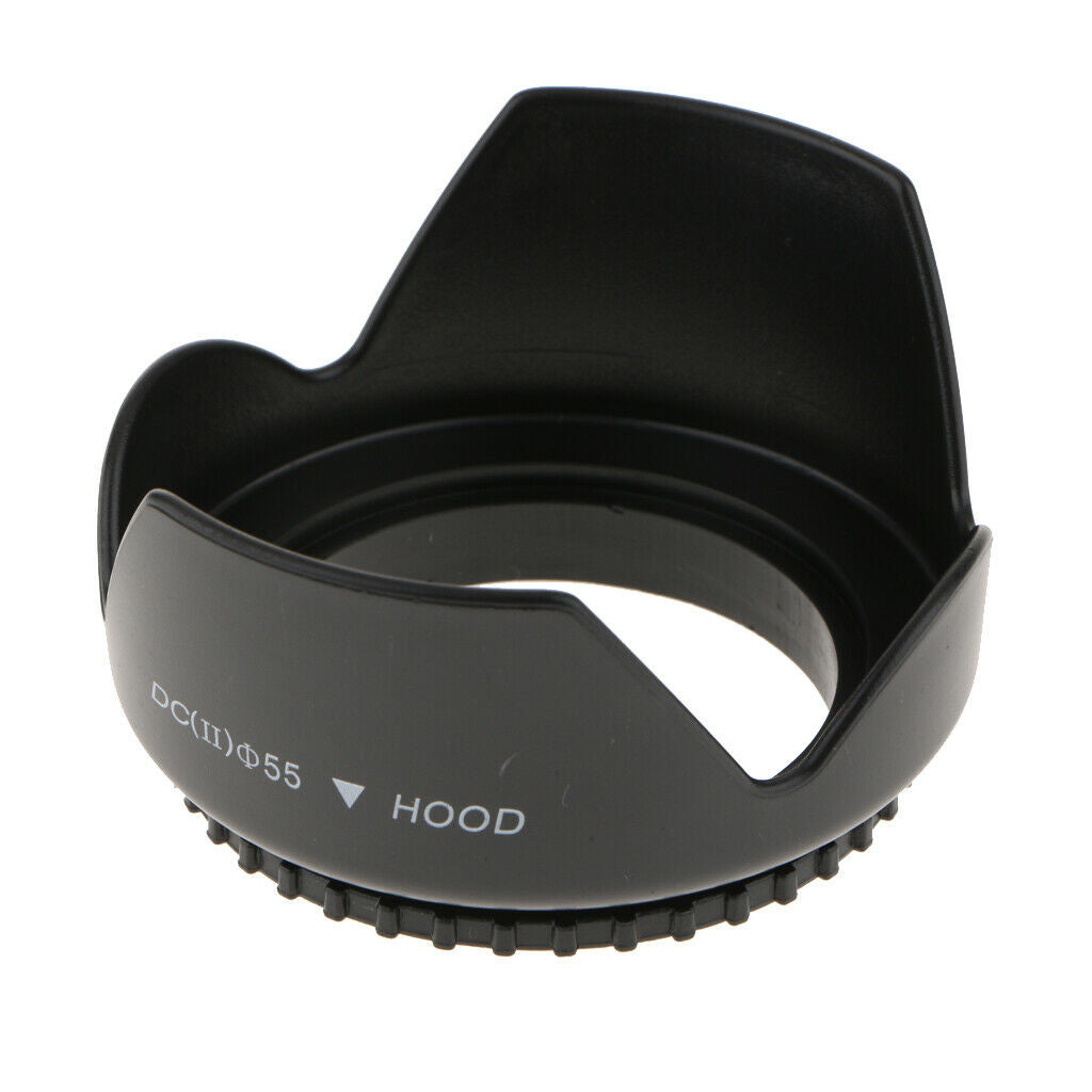 55mm Flower Lens Hood for Canon Nikon Panasonic Sony Pentax Camera .