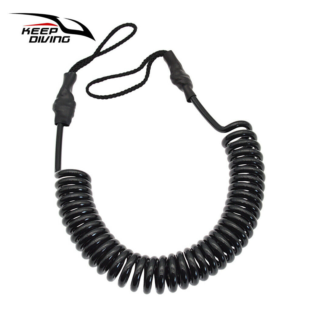 10' Coiled Surfboard Leash Stand UP Paddle Board Leash with Ankle Cuff Rope