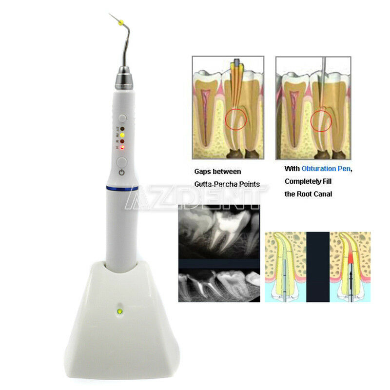 Dental Cordless Obturation System Gutta Percha Endo Heated Pen 4 Tips