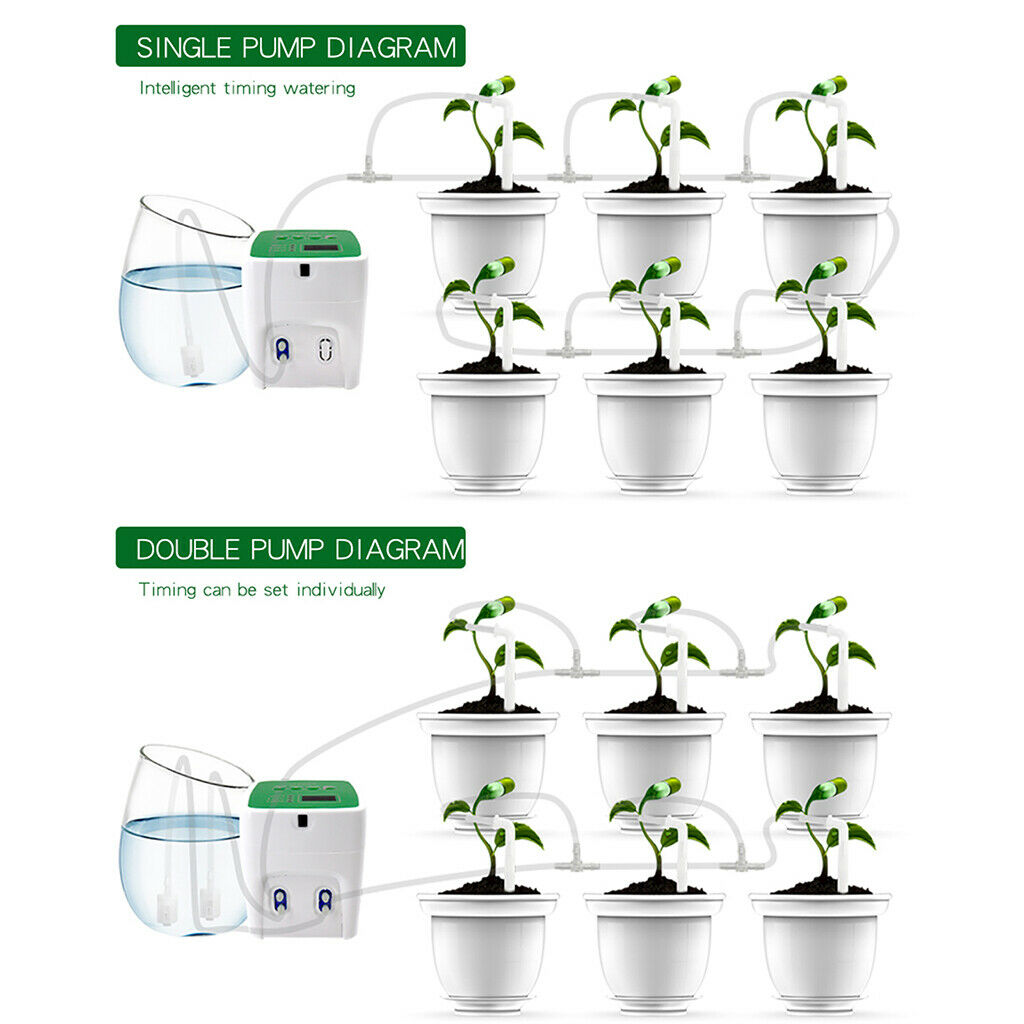 Automatic Watering Devices Indoor Drip Tape Irrigation Kit Double Pump 110V