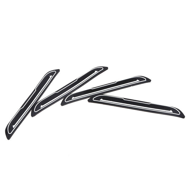 4pcs Car Door Edge Scratch Anti-collision Protector Guard Strip Universal Black