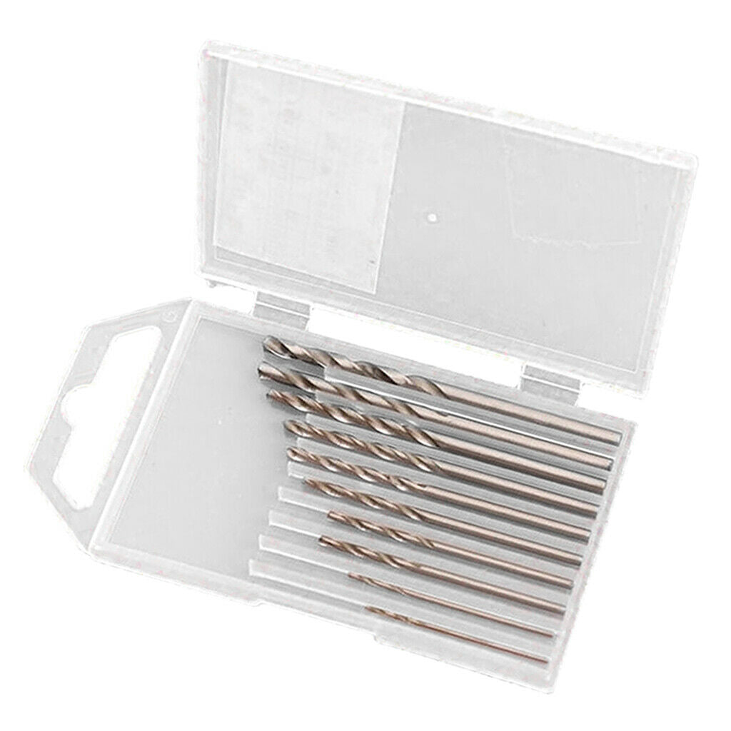 10pcs Drill Bit Set Twist Round Shank Hand Drill Bits General Low-hardness