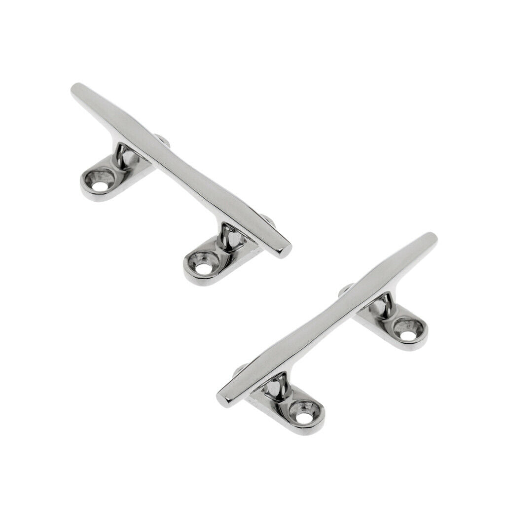 Stainless Steel Heavy Duty Boat Dock Deck Marine yacht line rope Cleat 2pcs