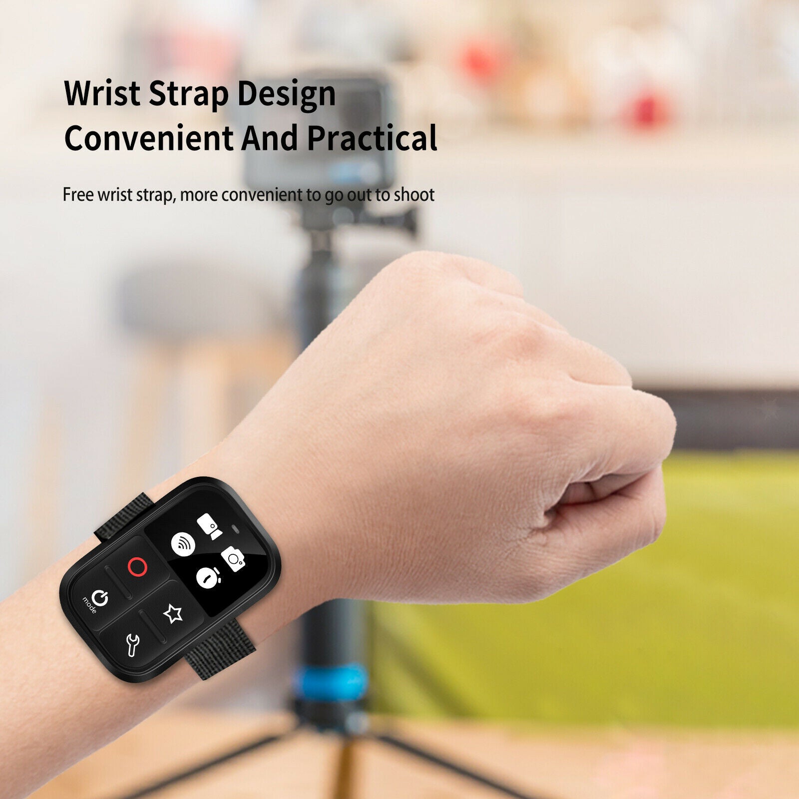 WiFi Remote Control for GoPro Hero 8/9/Max Three Modes Accessories Black