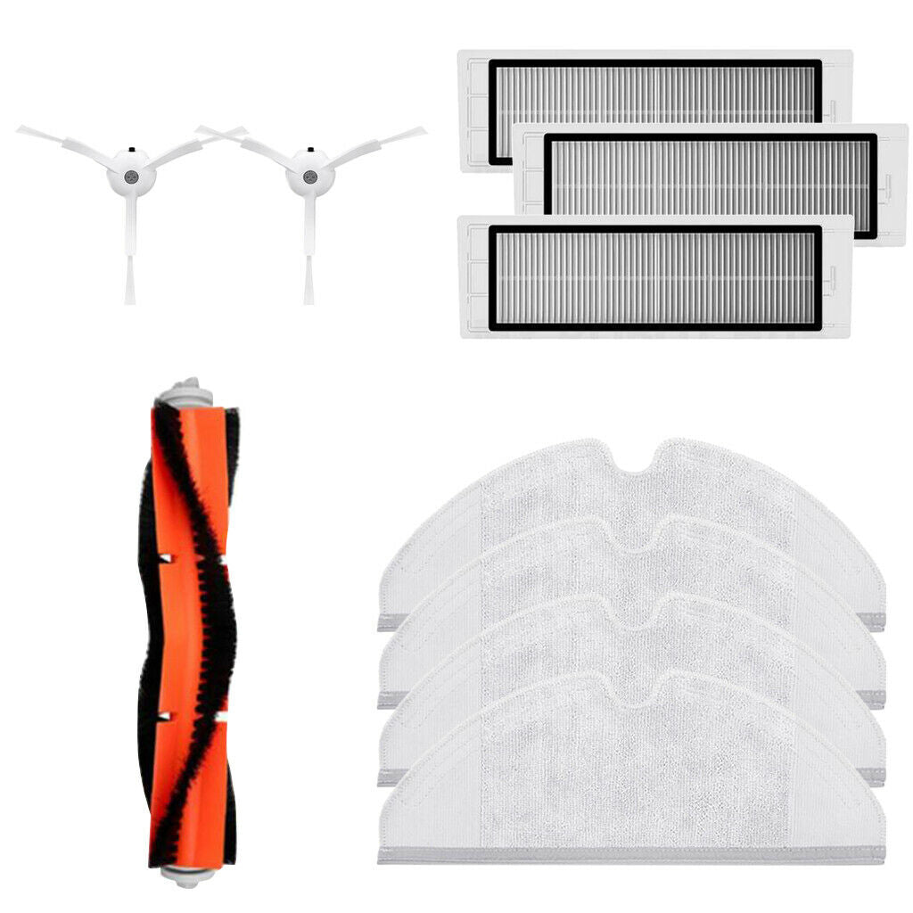 Main Brush + Side Brushes + Hepa Filters + Mopping Pads for  Mi mijia