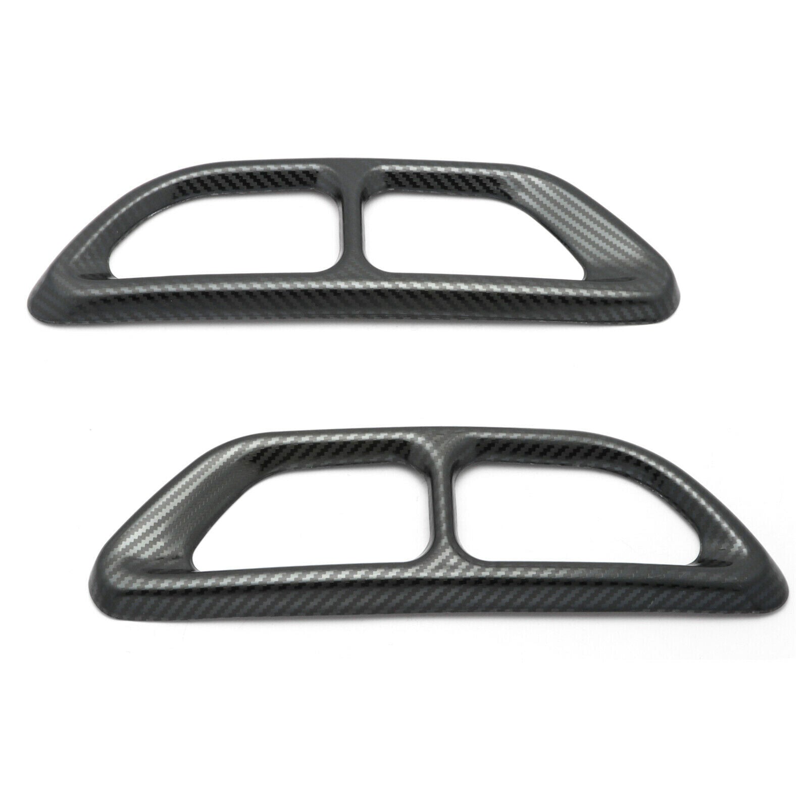 Carbon Fiber Steel Rear Cylinder Exhaust Pipe Cover Trim Fits Accord 18-19