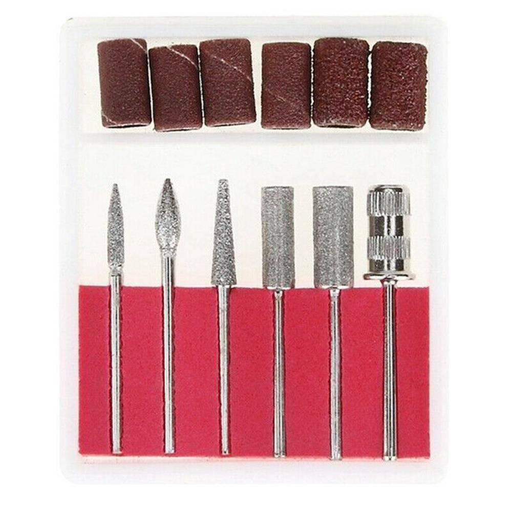 12x Professional Nail Art Electric Files Drill Bits Set Manicure Machine Kits