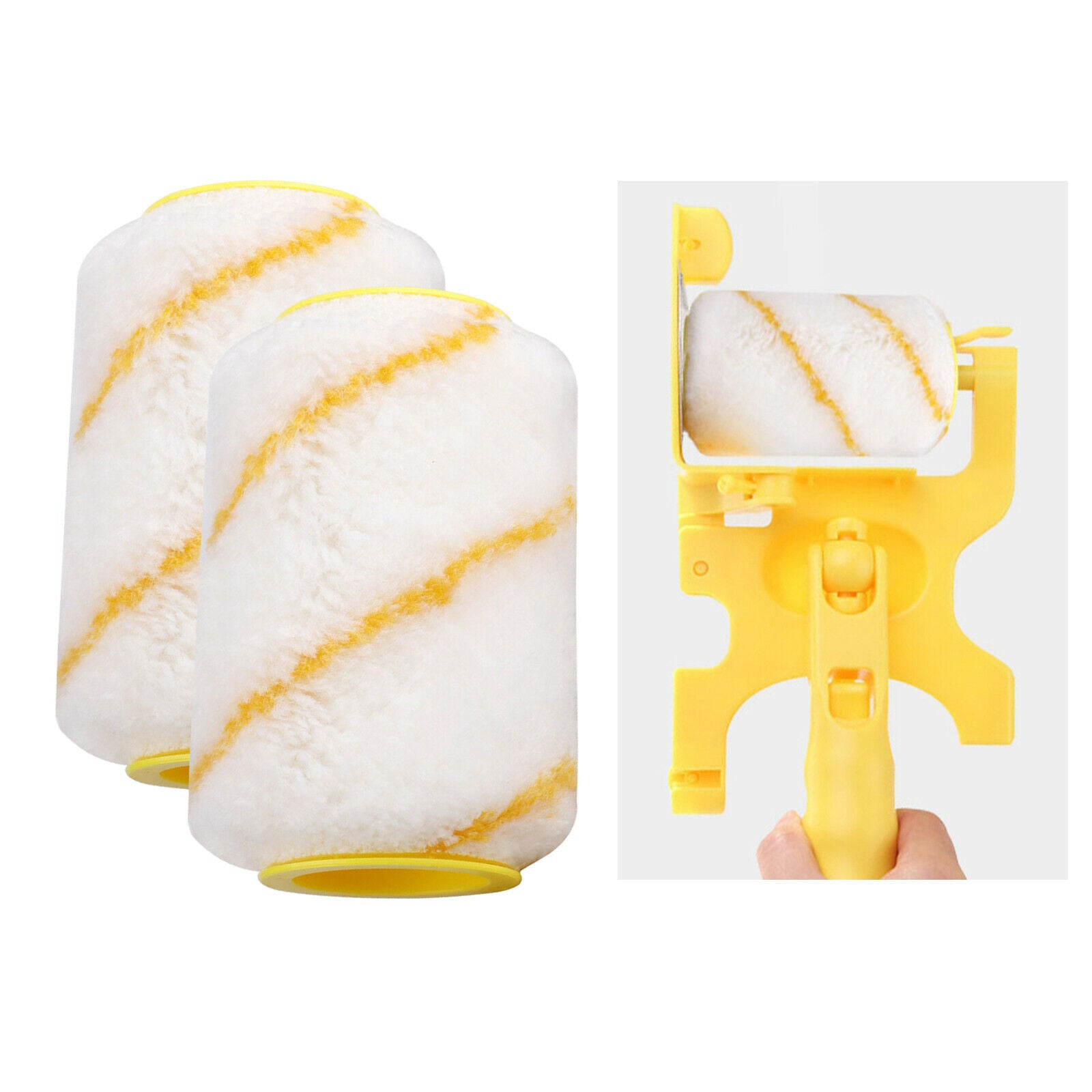 2x Multi-function Portable Clean-Cut Paint Roller Brush for Home Paint Brush