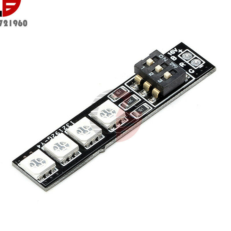 4PCS 16V RGB 5050 LED Lamp Panel 4S Lipo 7 Colors Switch For RC Drone FPV Racing