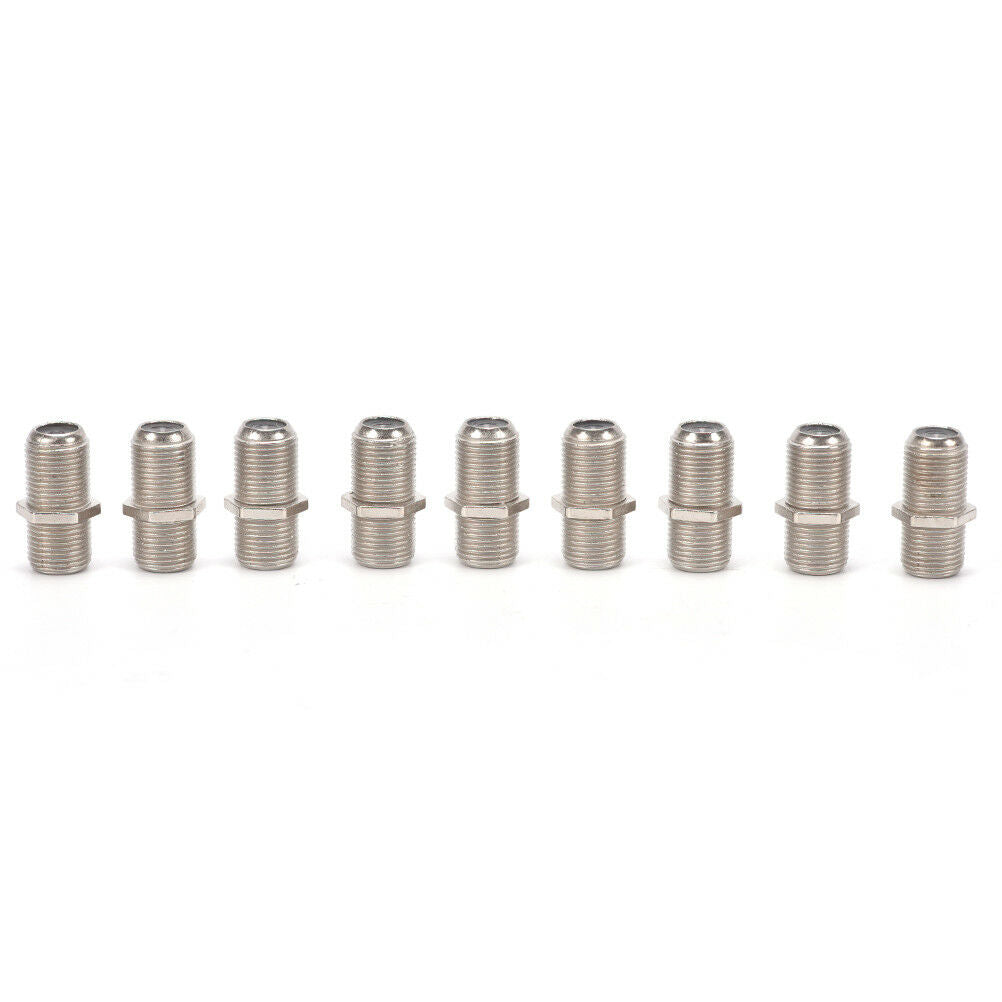 10 Pack F Type Coupler Adapter Connector Female F/F Jack RG6 Coax Coaxial  ^ SJ