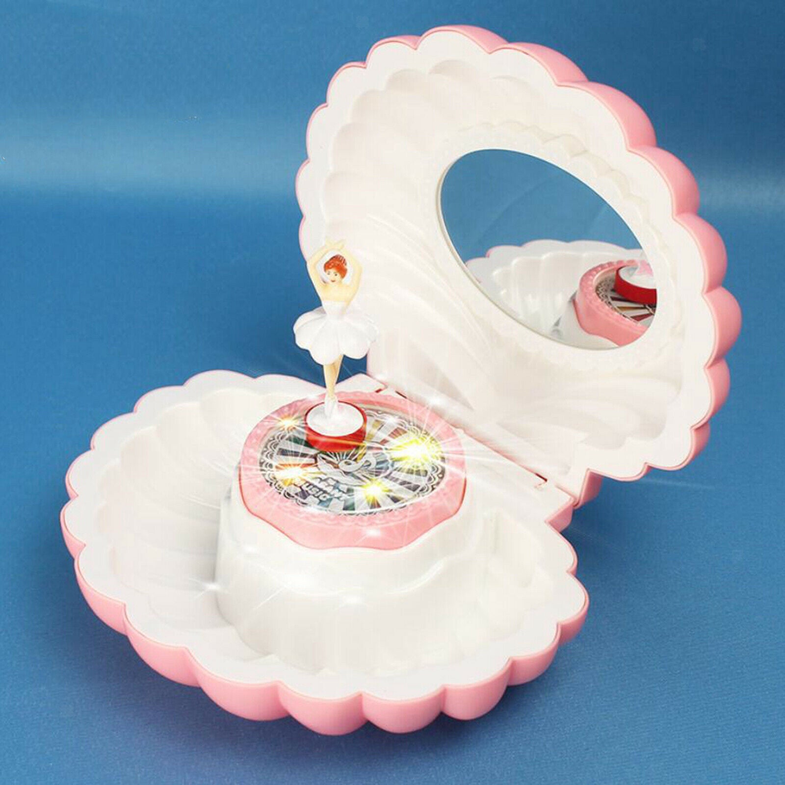 Dancing Ballet Girl Shell Music Box with Light Christmas Stocking Filler for